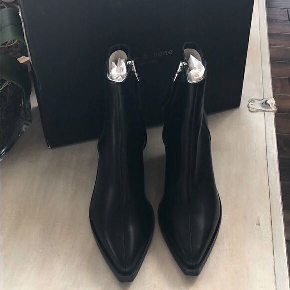 NIB Rag & Bone black Santiago ankle boot size 38/8 - Picture 7 of 12